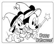 baby mickey and pluto in halloween disney s376e