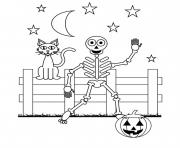 coloring pages for kids halloween skeleton4bb6