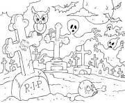 spooky graveyard halloween s free948a