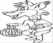 Printable costume halloween wolf s8fe6 coloring pages