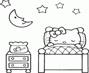 Printable lovely sleeping hello kitty 7fa3 coloring pages