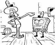 coloring pages spongebob and squidward06ca