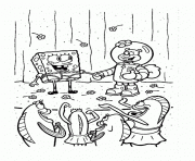 spongebob and sandy as a couple coloring page115f
