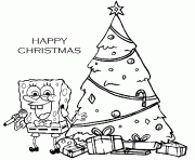 spongebob in christmas coloring page371c