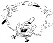 spongebob is a cool cook coloring pagea49c