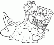 spongebob in a beach coloring page9c4a
