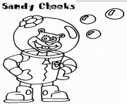 sandy cheeks coloring page4287