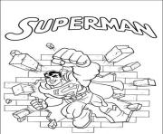 superman punching wall coloring page00b5