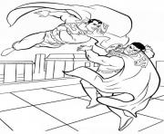 superman fighting coloring page39c6