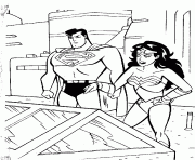 superman and wonderwoman coloring pagea794