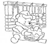 winnie the pooh colouring pages for children christmasa810