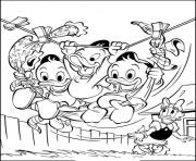 Printable kids hanging on rope disney 2bde coloring pages