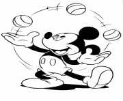 Printable mickey juggling disney c6d1 coloring pages