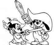 baby mickey and goofy with wooden swords disney s6a3a