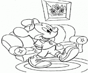 Printable mickey in living room disney d0d0 coloring pages