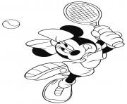 minnie mouse playing tennis s72de