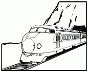 Printable Train Passed A Tunnel b5e5 coloring pages