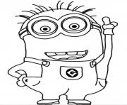 Crazy Dave The Minion Coloring Page
