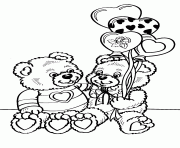 valentine s cute bearsd3a3 coloring pages