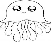 Printable cute jellyfish s17a2 coloring pages