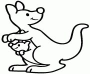 Printable coloring pages for kids kangaroo cute3106 coloring pages
