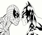 coloring pages spiderman and batman4184