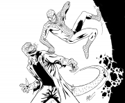 Printable spiderman vs coloring pages