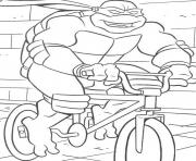 Printable free superhero s ninja turtle riding bicycle6cf5 coloring pages