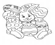 Printable easy easter s bunny and eggs2f09 coloring pages