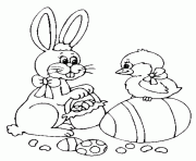 free easter s bunny and little chicken8d48