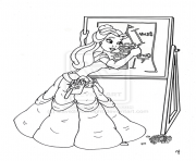 belle drawing something disney princess b924
