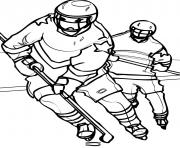 Printable playing hockey s5eaf coloring pages