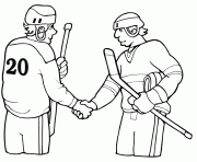 Printable sport hockey s shaking hands7071 coloring pages