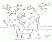 printable reindeer in wintere8bf