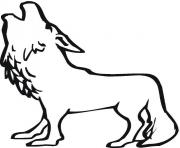 Printable a wolf howling coloring pages