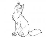 Printable cartoon cute wolf coloring pages
