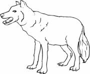 Printable easy wolf coloring pages