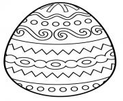 Printable simple egg easter coloring pages