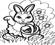 Printable free easter bunny coloring pages