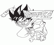 dragon ball z goku logo coloring page