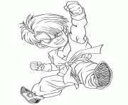 dragon ball z kid trunks coloring page