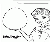 frozen color your own easter egg design colouring page