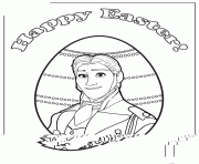 new frozen prince hans easter colouring page