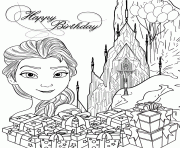 elsa ice castle gifts colouring page