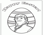 kristoff easter colouring page