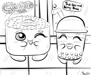 Printable shopkins sushi and betty boba coloring pages