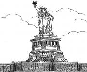 city coloring adult new york statue liberte