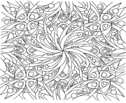 Printable detailed flowers adults coloring pages