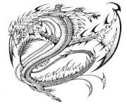 Printable adults difficult dragons coloring pages