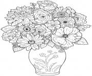 Printable adult flower difficult coloring pages